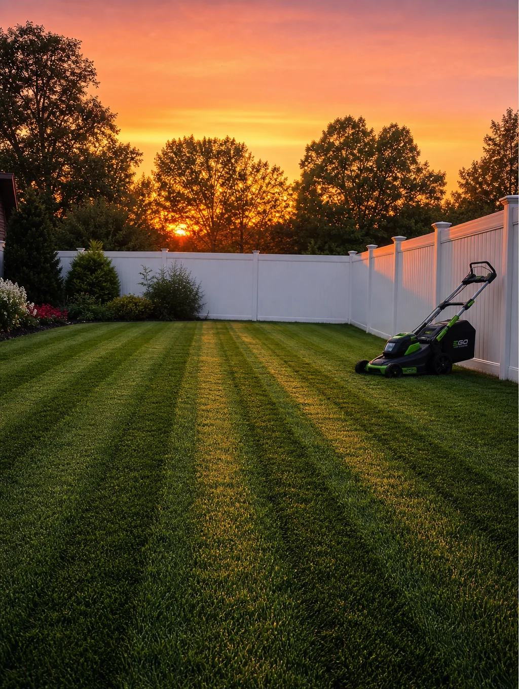 Professional core aeration service in progress